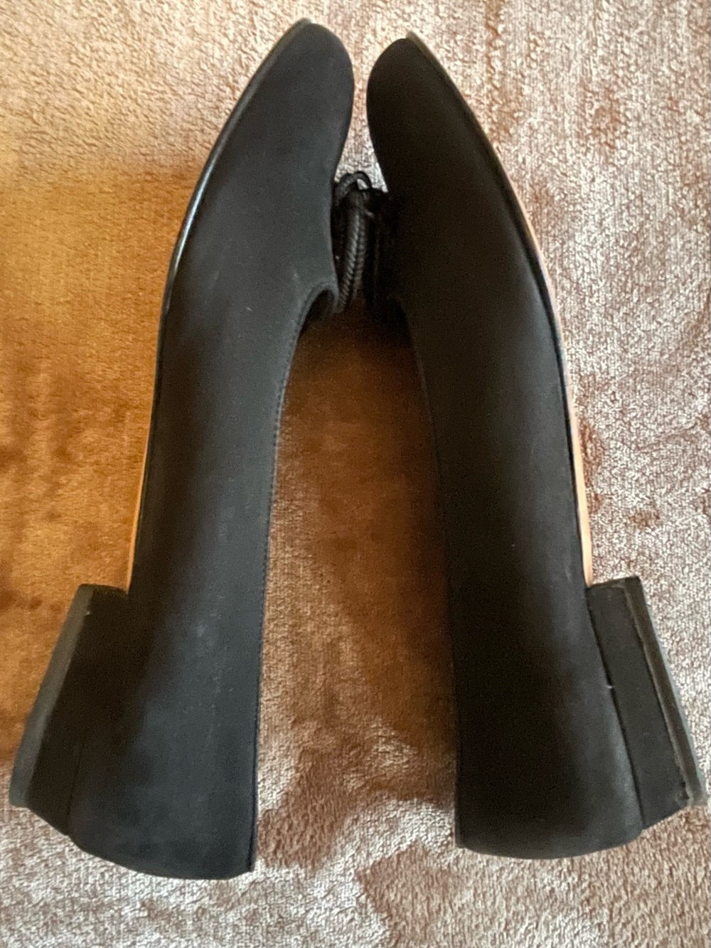 Salvatore Ferragamo Black Suede Tassel Pointed Flats - Picture 7 of 11